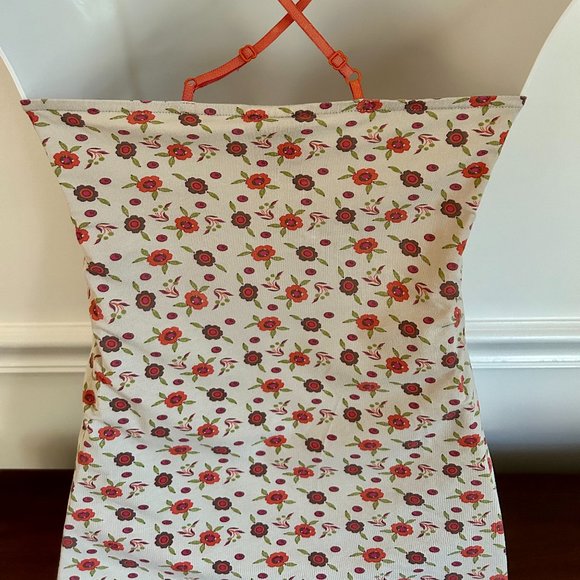 Free People Beige Strappy Camisole Crop Top with Red Roses L - Picture 4 of 6